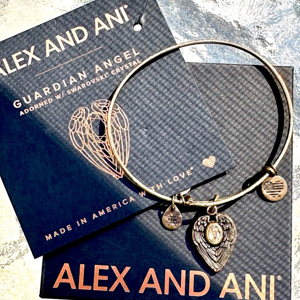 Alex and Ani Bangle Bracelet Guardian Angel Direction Divine Aid Coppure - Picture 1 of 6